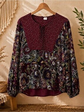 Westbound Women’s Floral‎ Print Long Sleeve Size XL Top